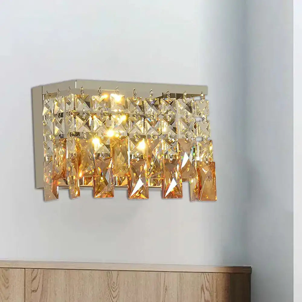 Amber LED Crystal Corridor Sconce