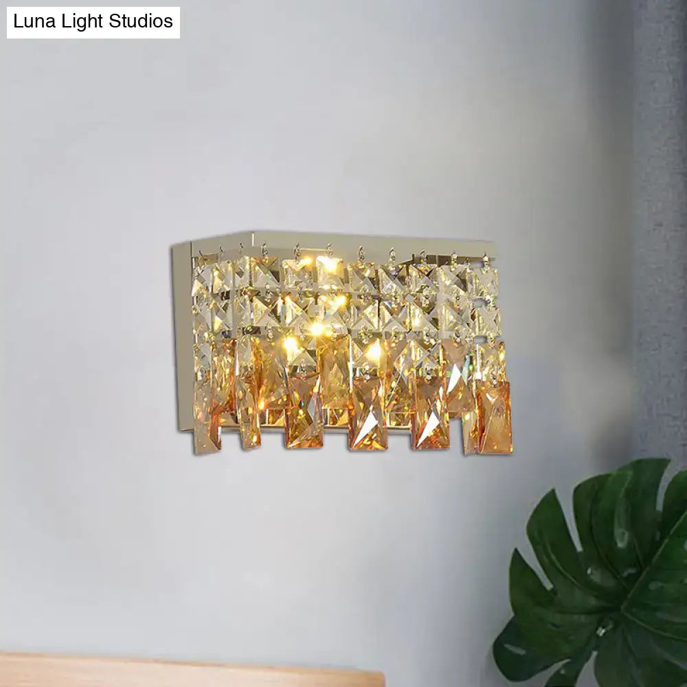Amber LED Crystal Corridor Sconce