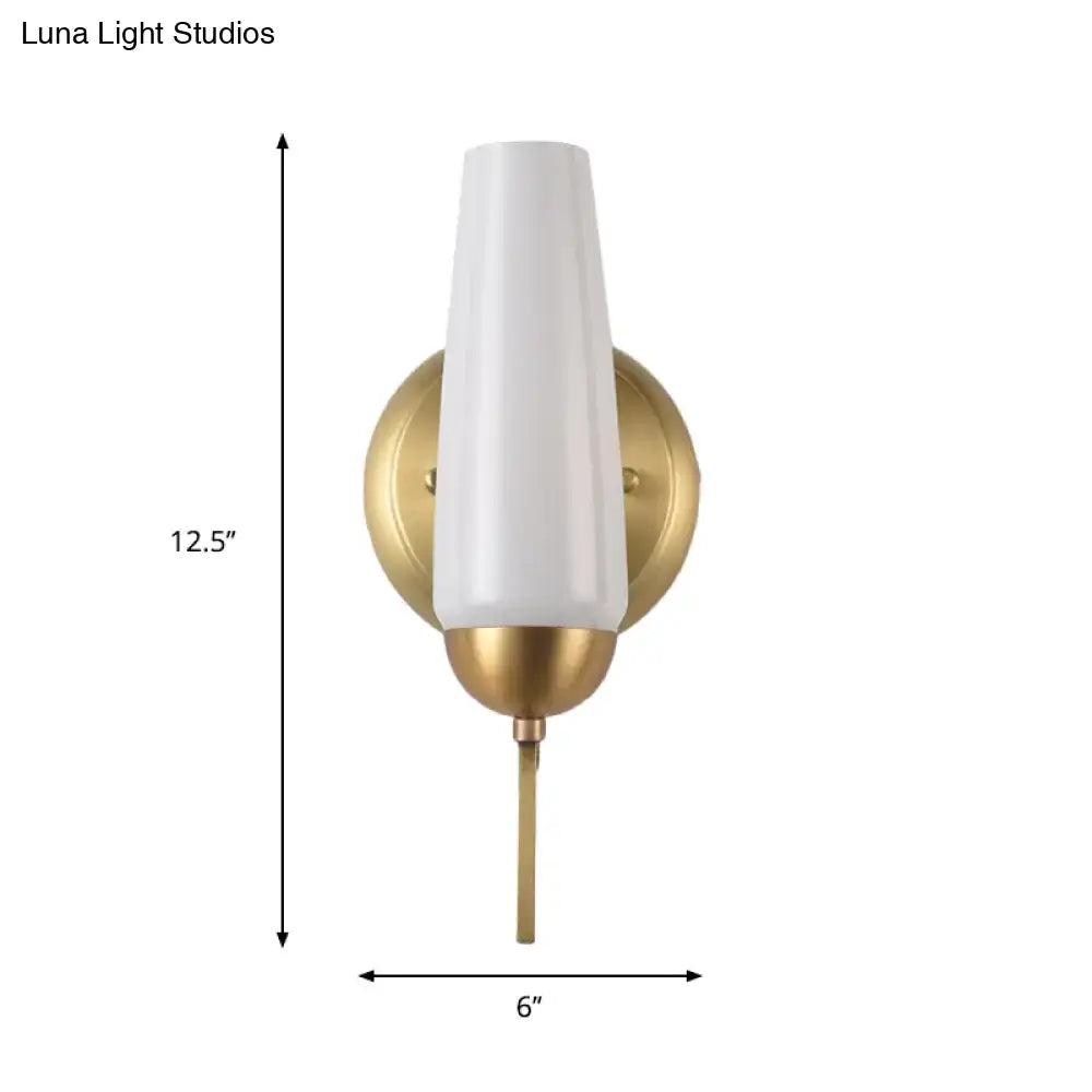 Gold Opal Conical Sconce