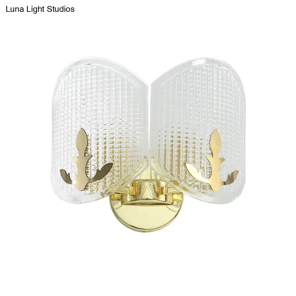 Gold Arc Glass Wall Sconce