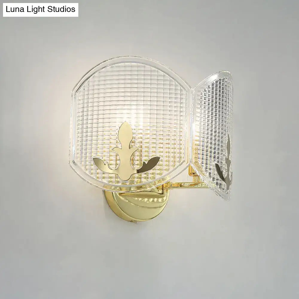 Gold Arc Glass Wall Sconce