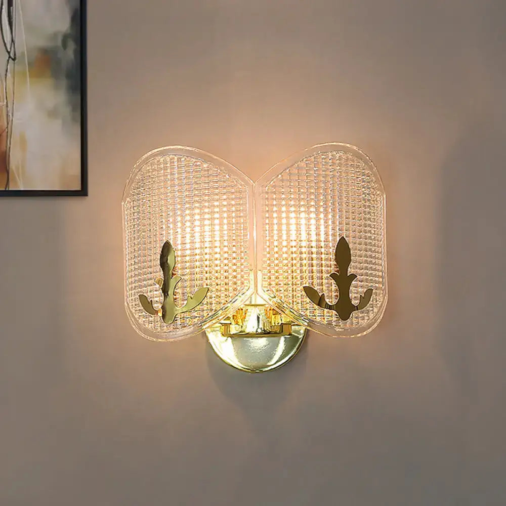 Gold Arc Glass Wall Sconce