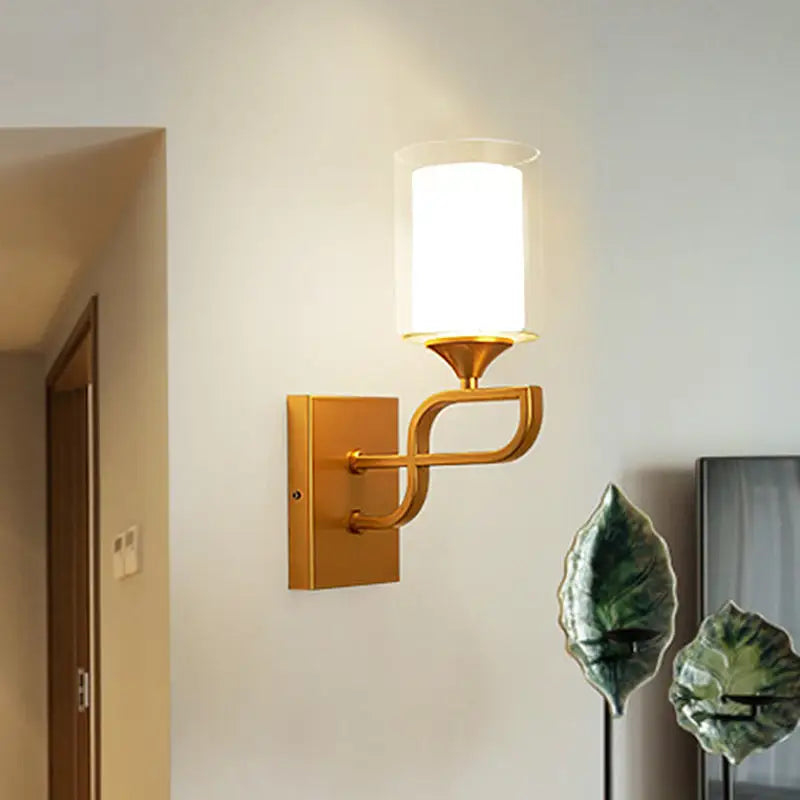 Gold Armed Opal Sconce