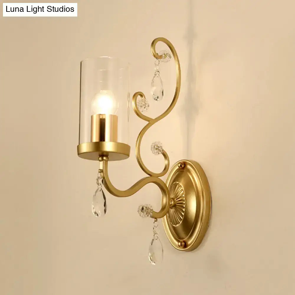 Gold Clear Glass Sconce