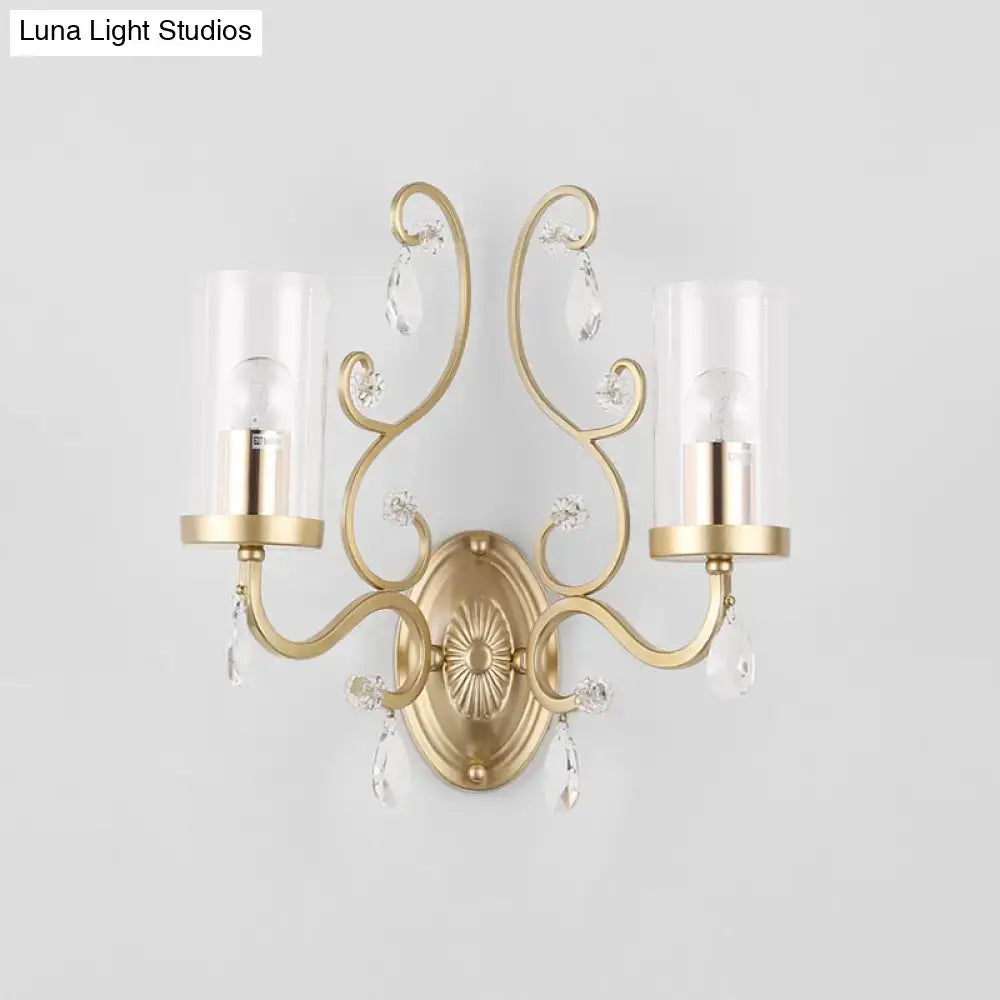 Gold Clear Glass Sconce