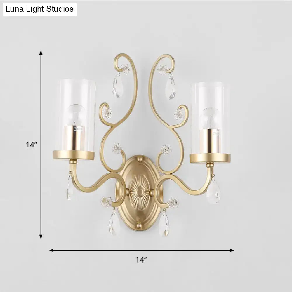 Gold Clear Glass Sconce