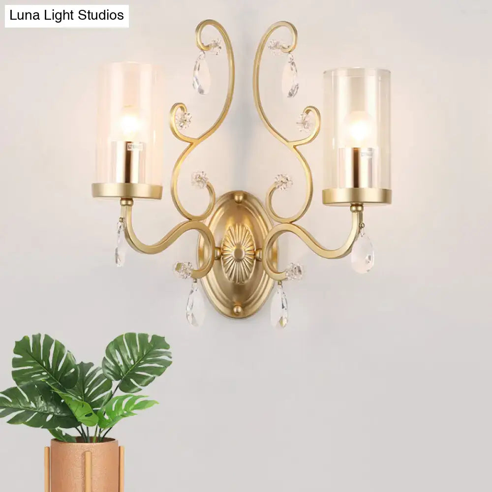 Gold Clear Glass Sconce