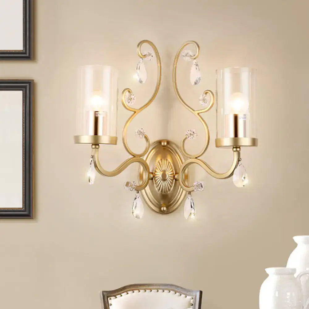 Gold Clear Glass Sconce