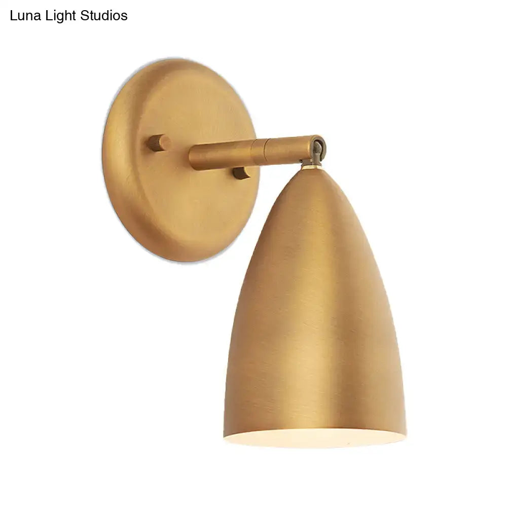 Gold Conical Elongated Dome Lamp