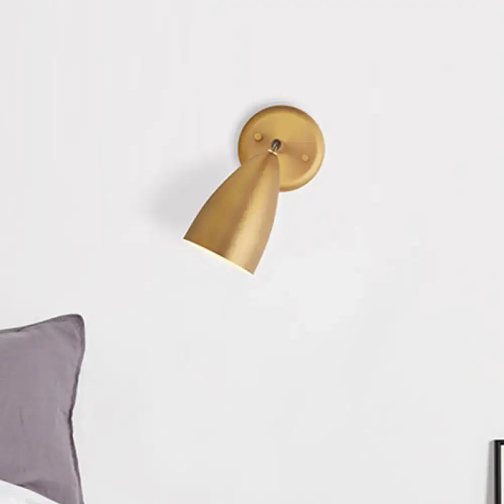 Gold Conical Elongated Dome Lamp