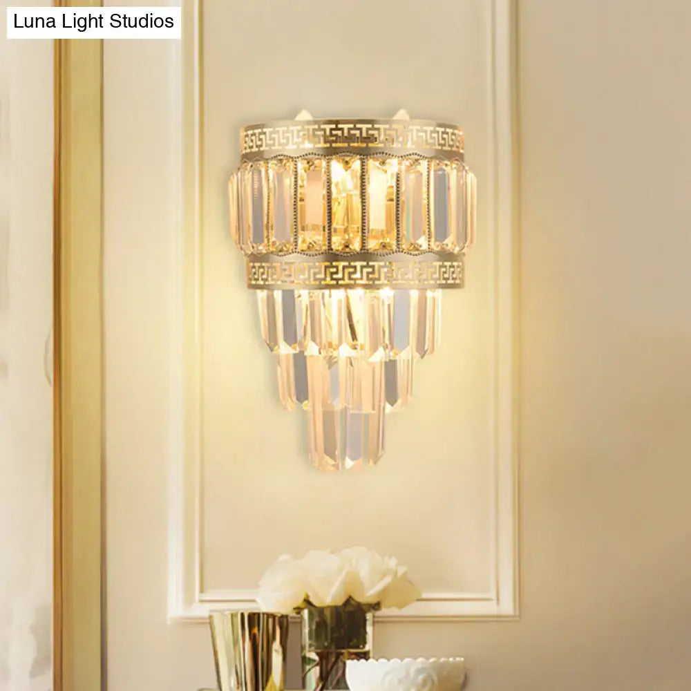 Gold Crystal Key Wall Lamp