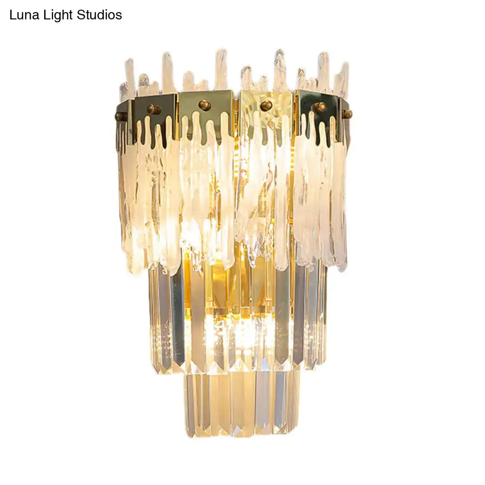 Gold Crystal Dining Room Wall Sconce