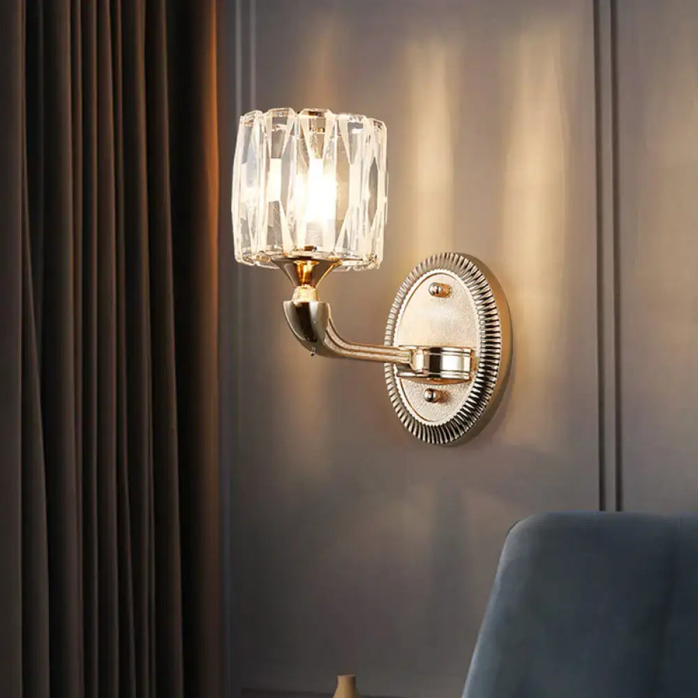 Gold Crystal 2-Light Wall Lamp