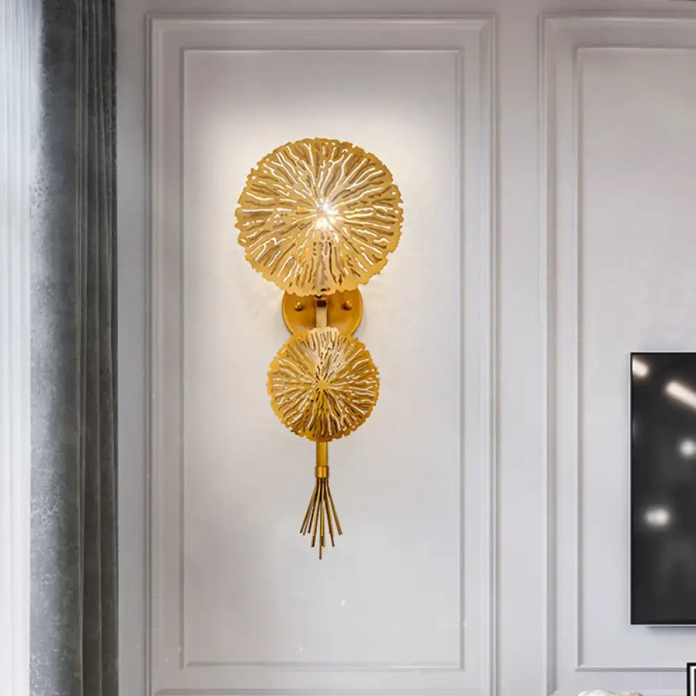 Gold Sunburst Wall Sconce