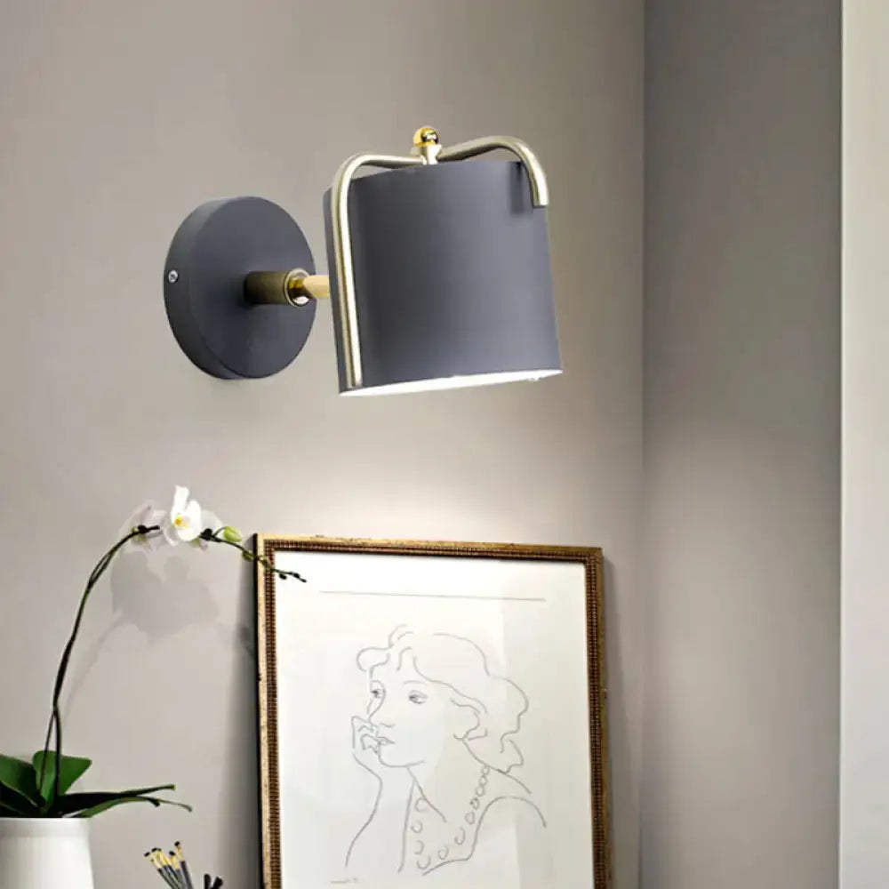 Green Gray Metal Sconce