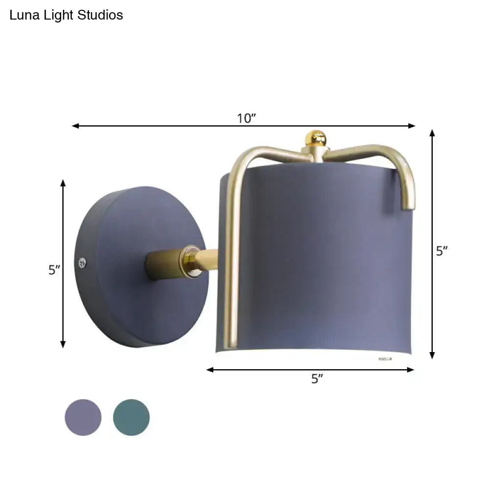 Green Gray Metal Sconce