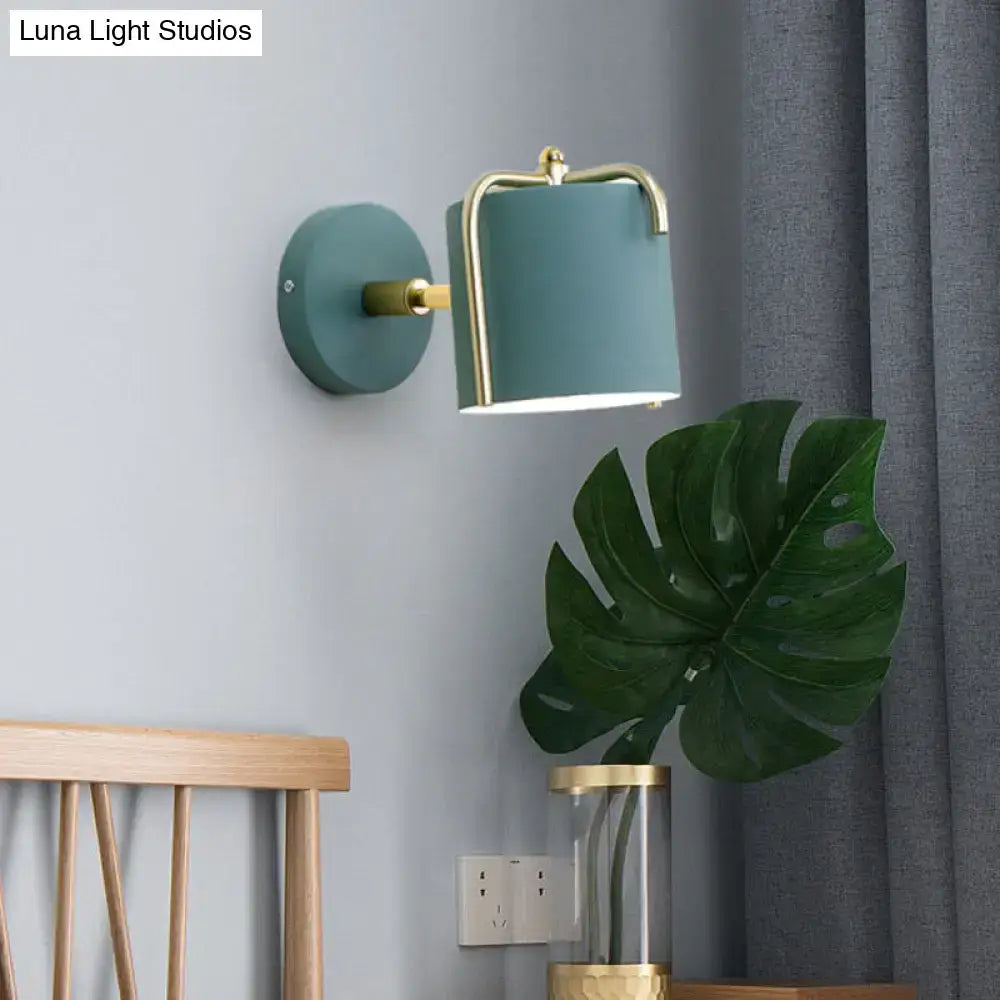 Green Gray Metal Sconce