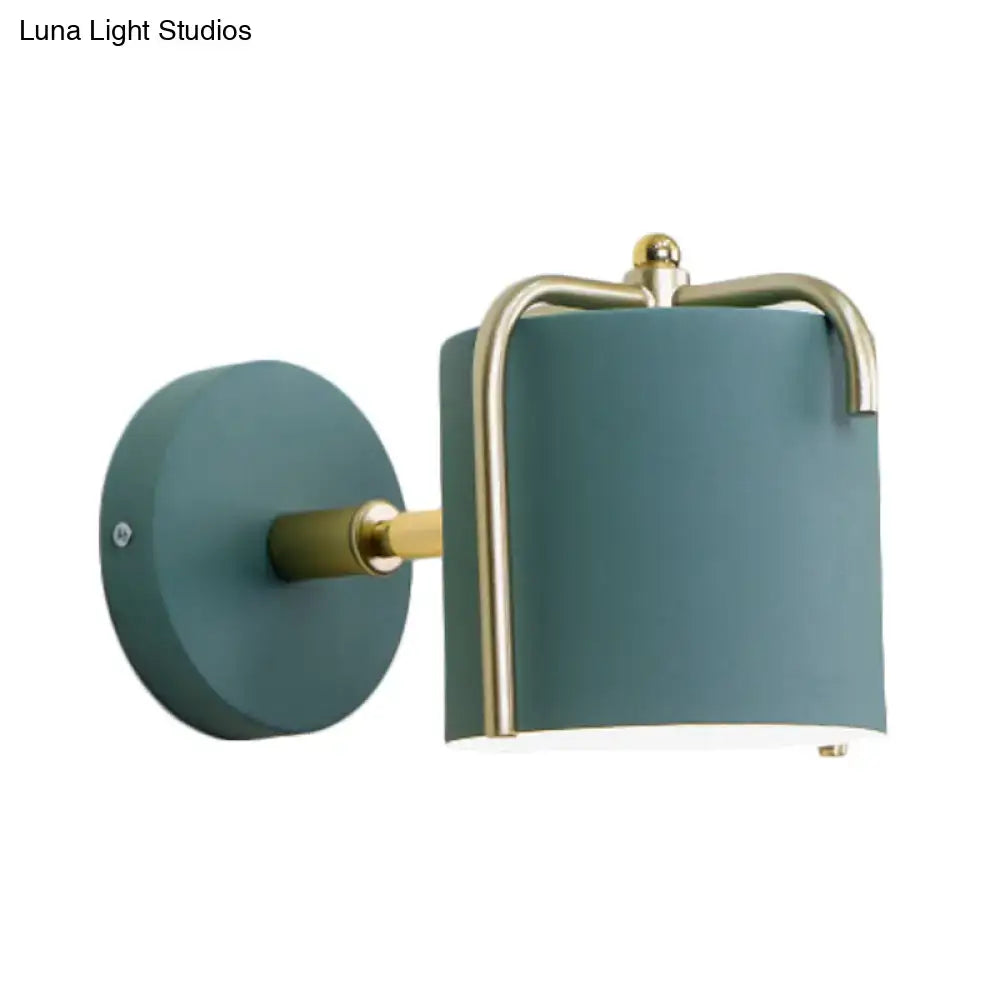 Green Gray Metal Sconce
