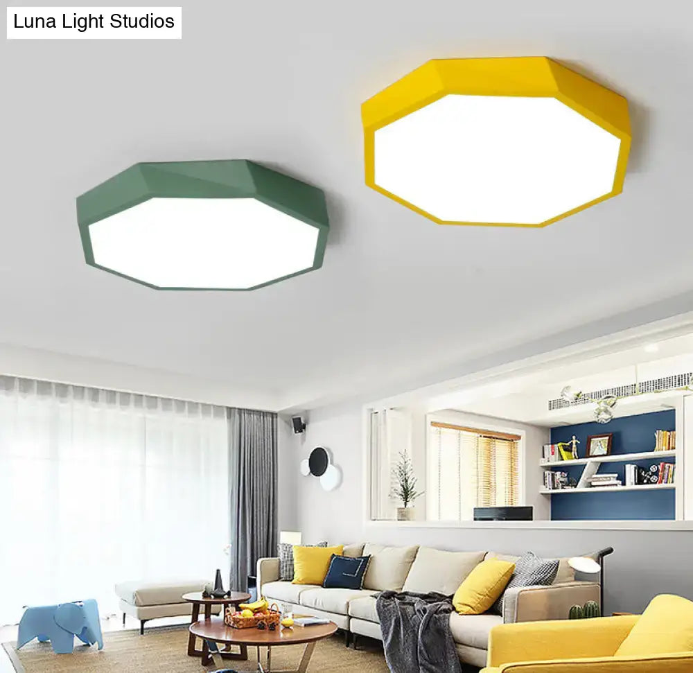 Colorful Hexagonal Ceiling Light