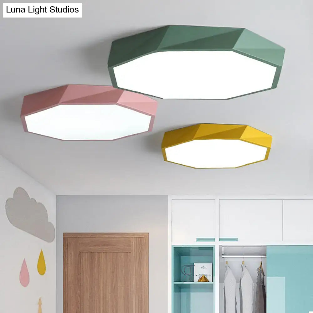 Colorful Hexagonal Ceiling Light