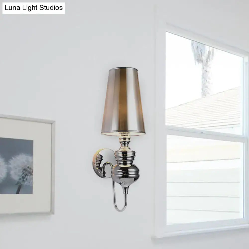 Matte Black Fabric Sconce Four Finish Options
