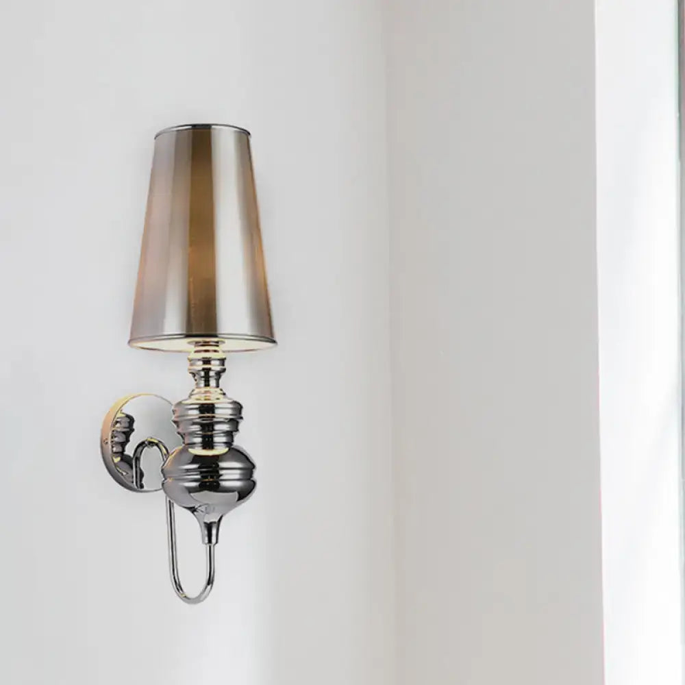 Matte Black Fabric Sconce Four Finish Options