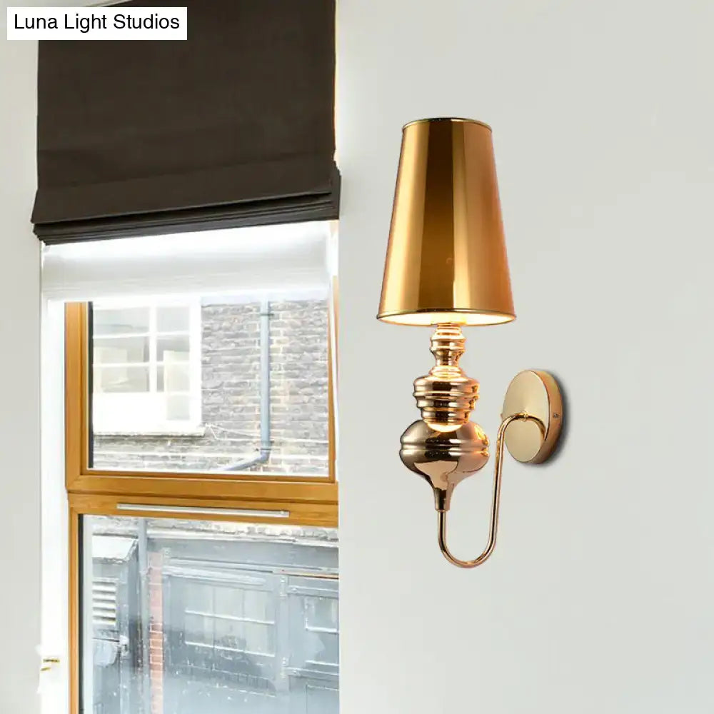 Matte Black Fabric Sconce Four Finish Options
