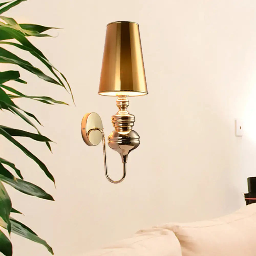 Matte Black Fabric Sconce Four Finish Options