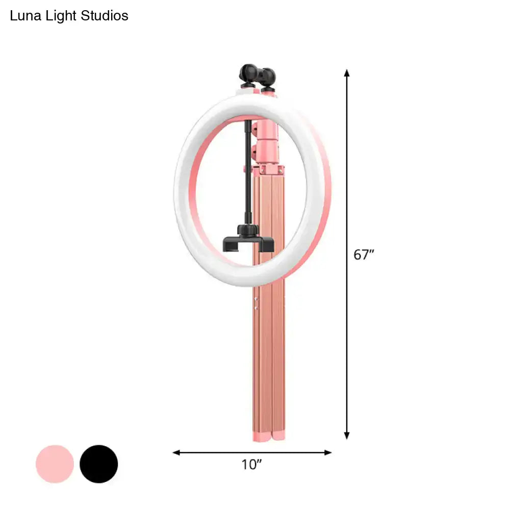 Pink Metallic Mirror Lamp