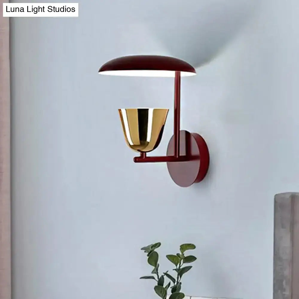 Red Gold Wall Sconce Adjustable Directional