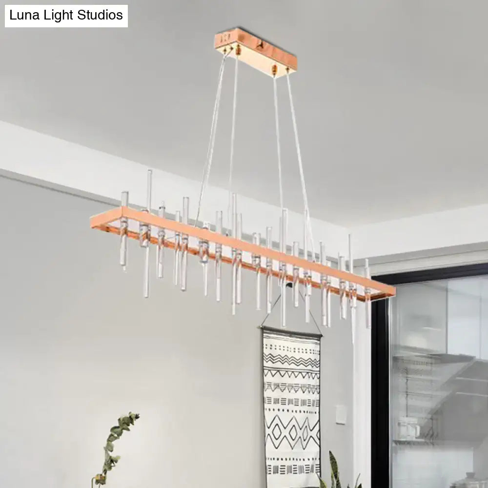 Rose Gold Crystal Chandelier