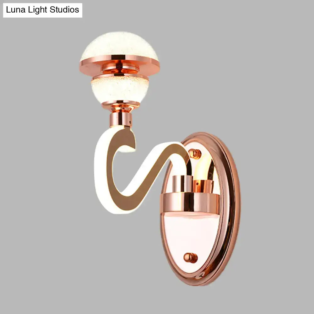 Rose Gold Urn Wall Lamp