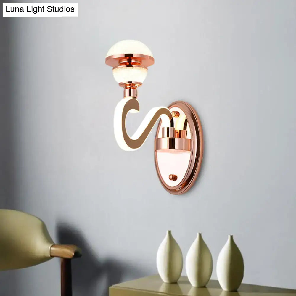 Rose Gold Urn Wall Lamp