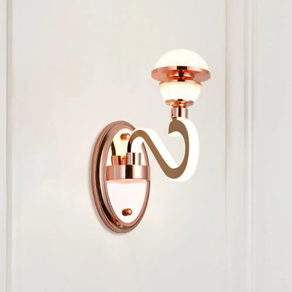 Rose Gold Urn Wall Lamp