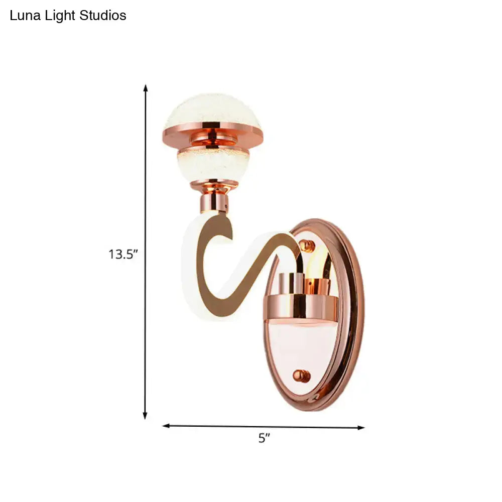 Rose Gold Urn Wall Lamp