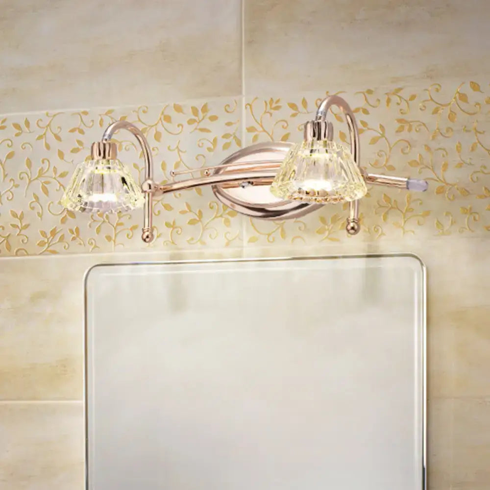 Rose Gold Truncated Cone Vanity Light