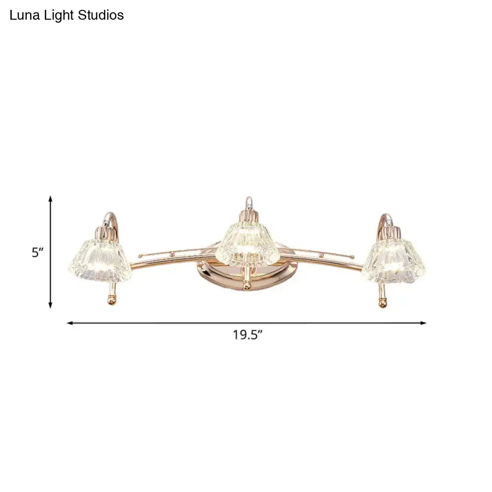 Rose Gold Truncated Cone Vanity Light