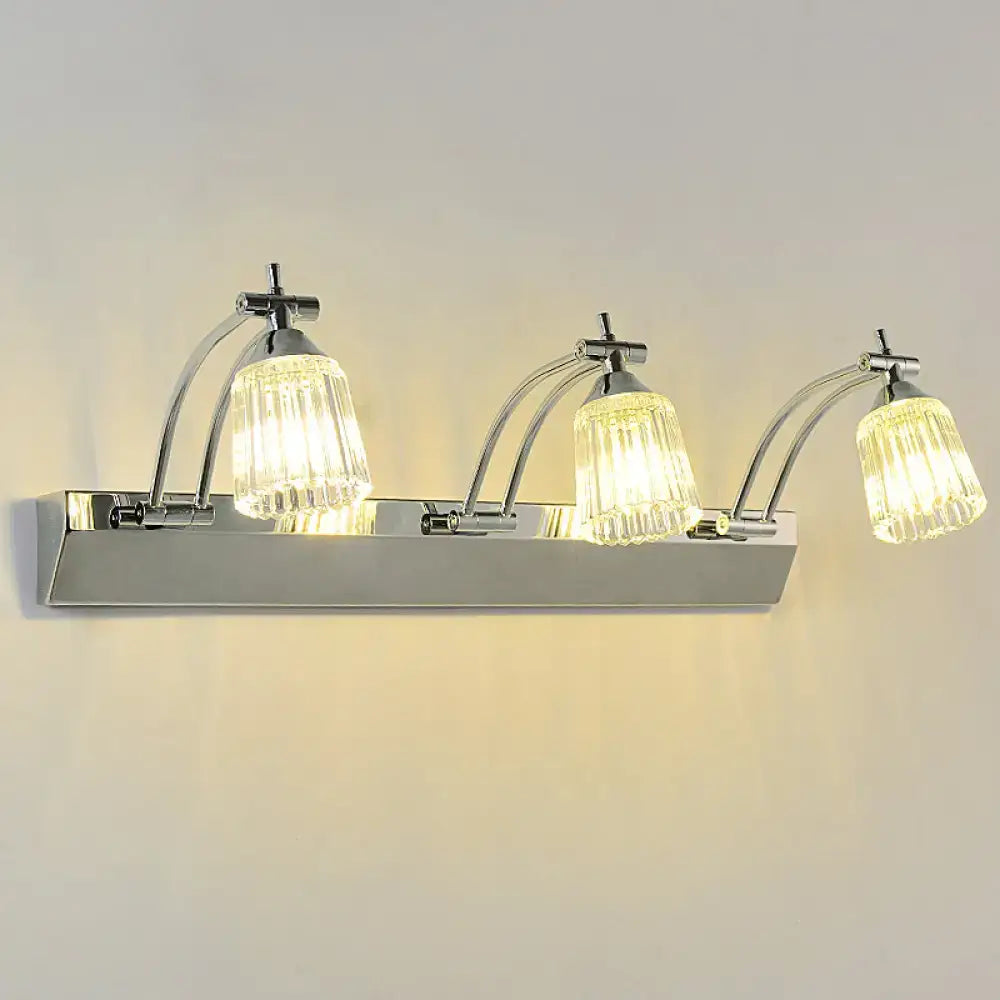 Silver Crystal Vanity Light