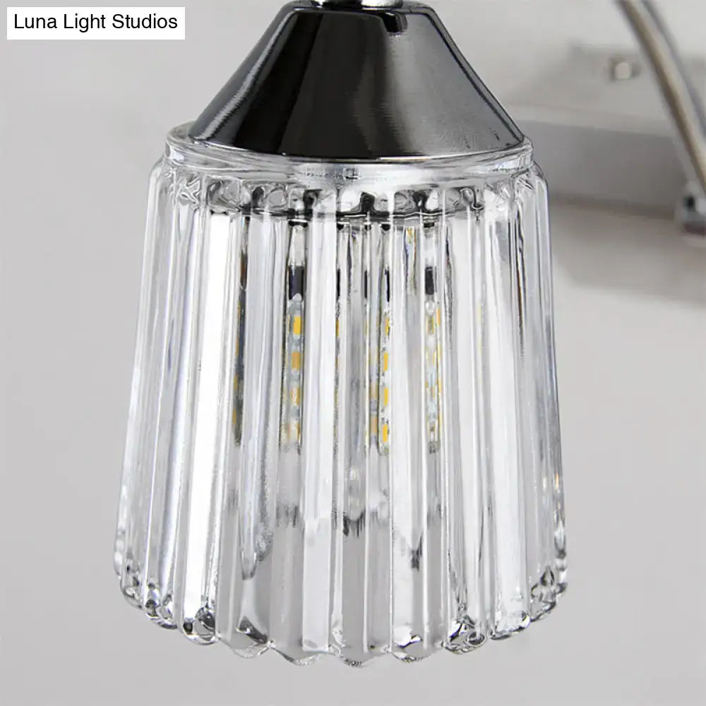 Silver Crystal Vanity Light