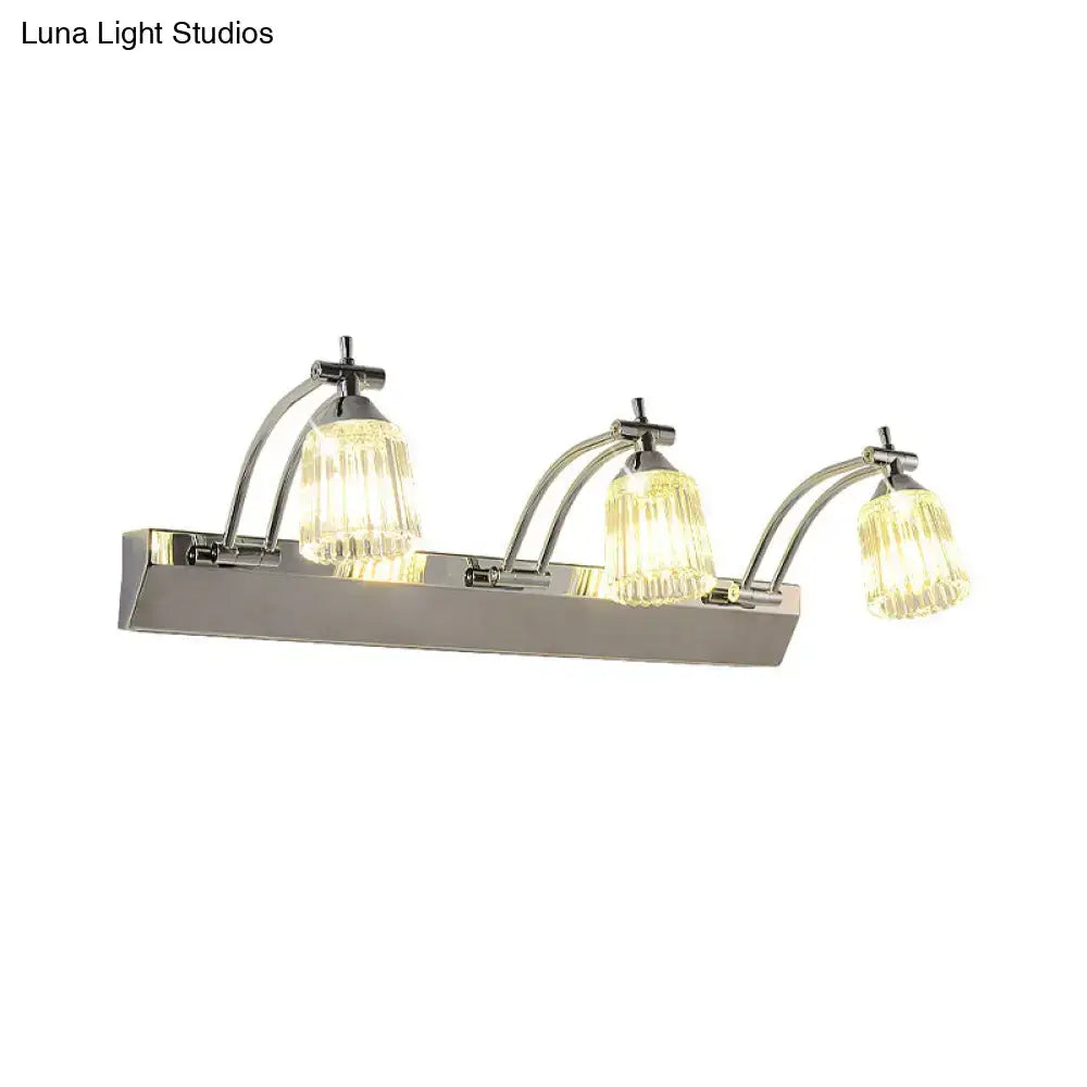 Silver Crystal Vanity Light