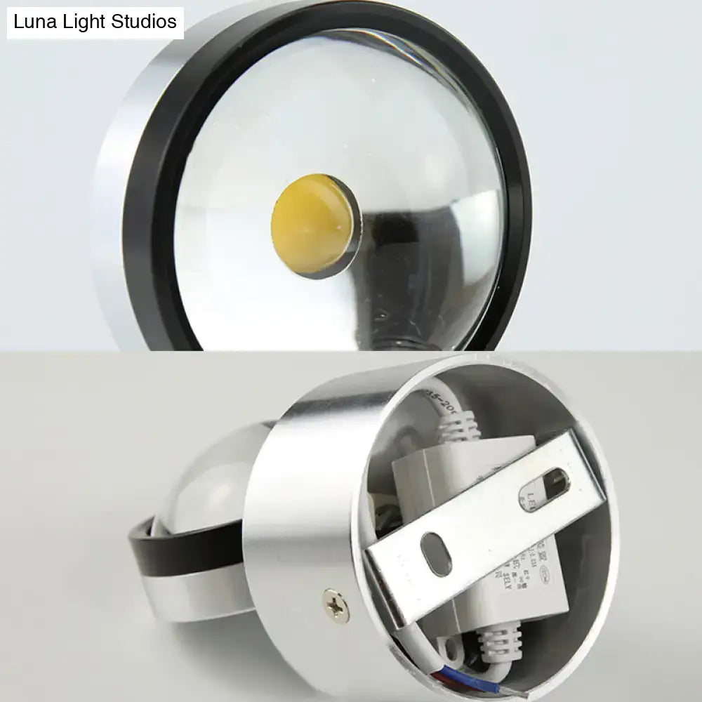 Silver Black LED Wall Lamp