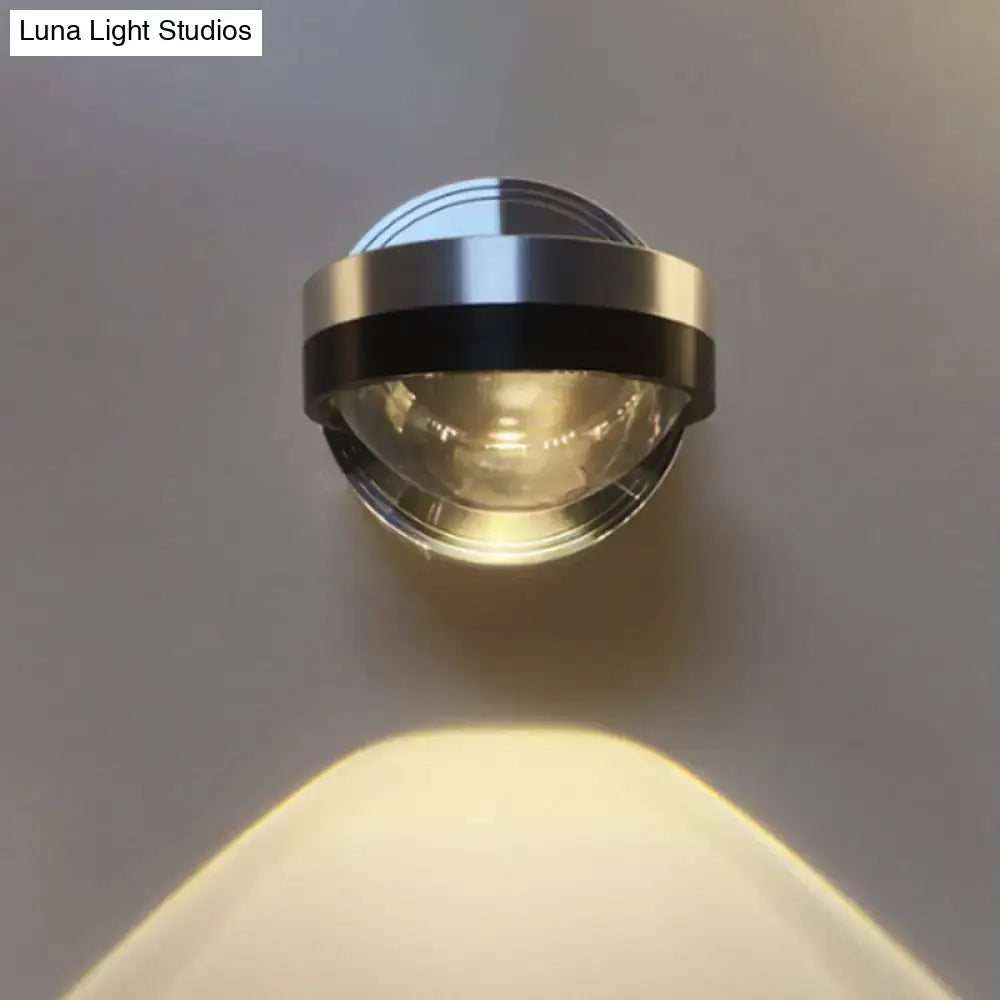 Silver Black LED Wall Lamp