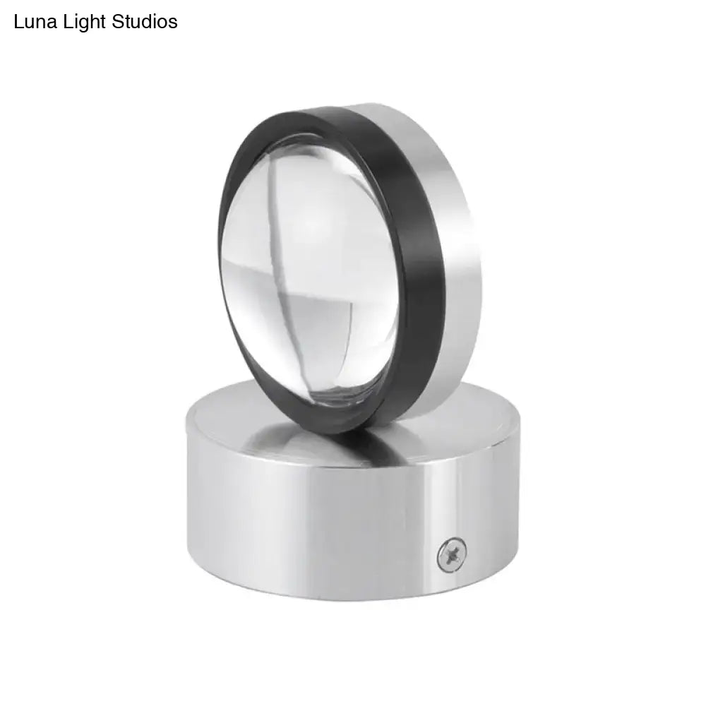 Silver Black LED Wall Lamp