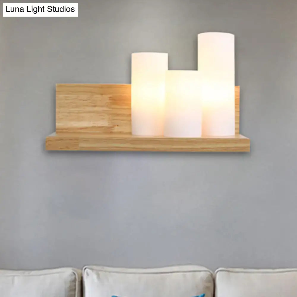 Wood Tube Wall Lamp