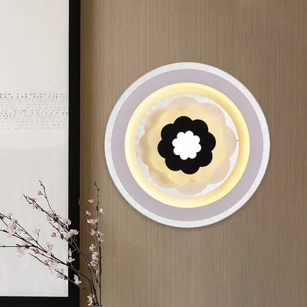White Beige LED Sconce