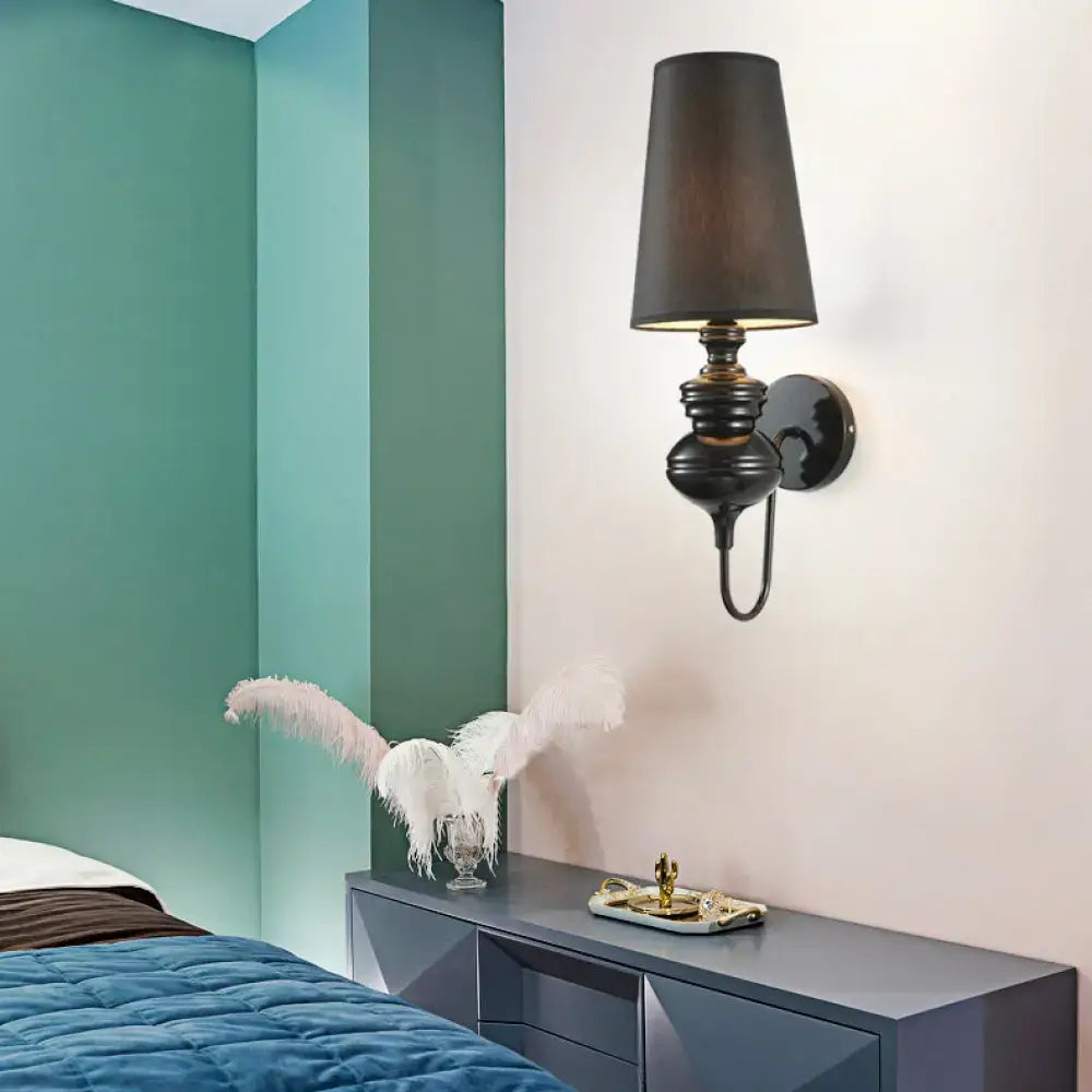 White Ceramic 8-Inch Wall Sconce