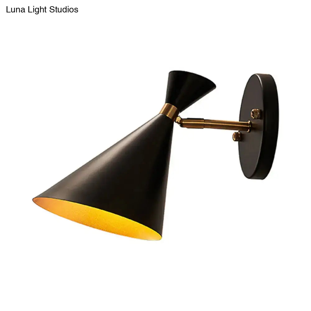 Gold Adjustable Arm 3-Light Wall Sconce