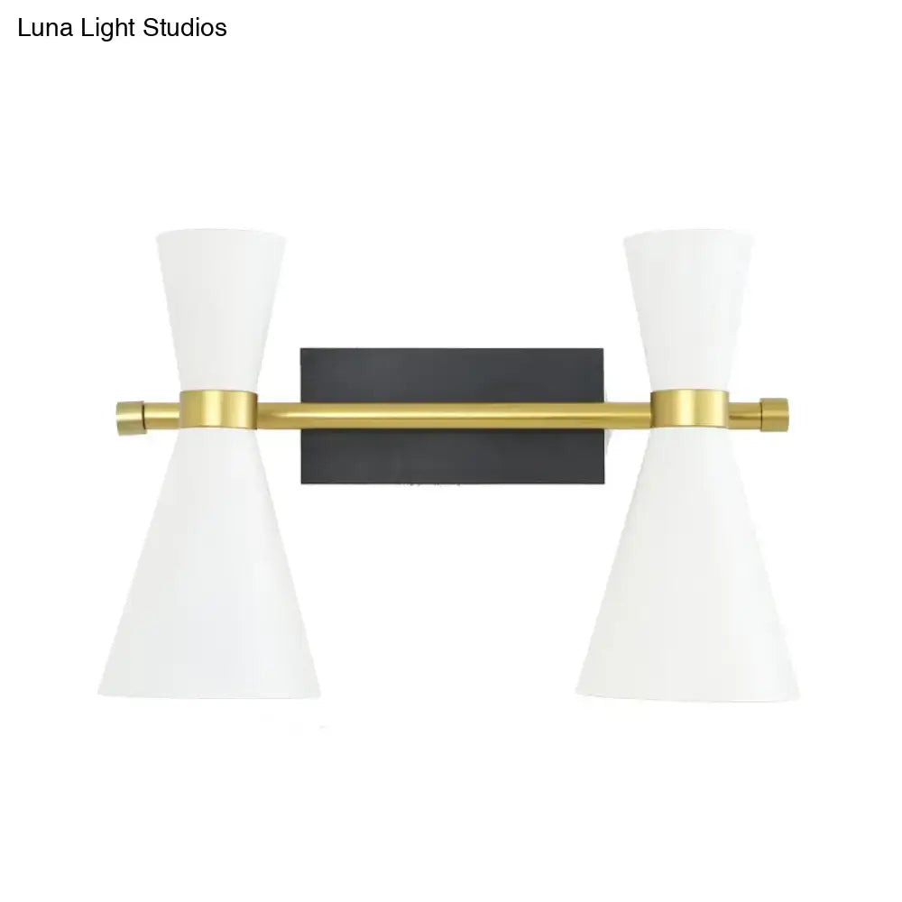 Gold Adjustable Arm 3-Light Wall Sconce