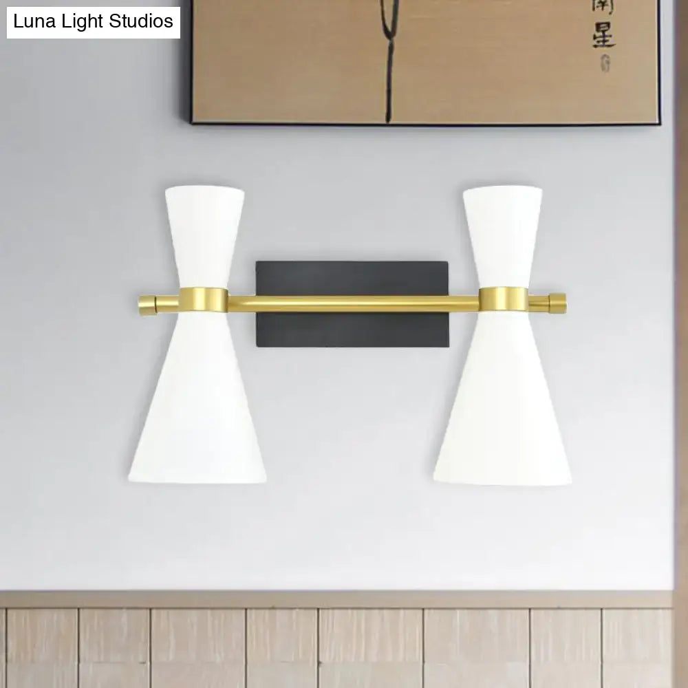 Gold Adjustable Arm 3-Light Wall Sconce