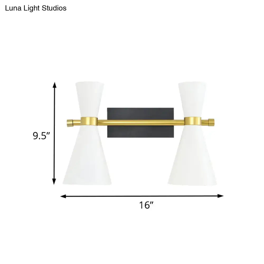 Gold Adjustable Arm 3-Light Wall Sconce